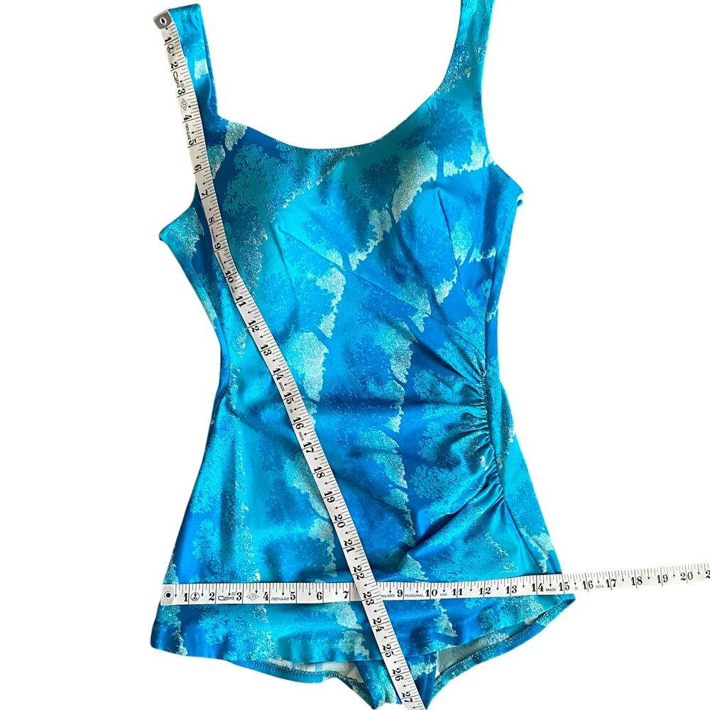 Vintage Sirena 60s Blue Swimsuit Molded Cups Bombshell Pin Up XS-S - Picture 7 of 8